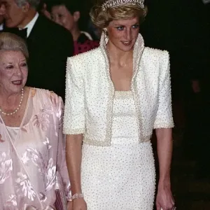 Diana in Elvis Dress Print, Hong Kong 1989 Diana in Elvis Dress Print, Hong Kong 1989