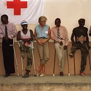 Diana, Princess of Wales four day visit to Angola, the former Portuguese colony torn