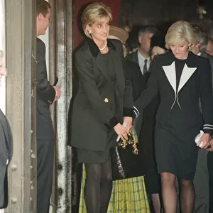 Diana, Princess Of Wales, with Diana Donovan the widow of photographer Terence Donovan as