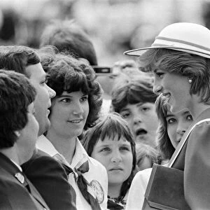 Diana, Princess of Wales at the Festival of Youth in St Johns, Newfoundland. June 1983