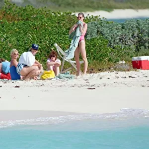 Diana, Princess of Wales on holiday on the British Virgin Islands. 9th January 1989