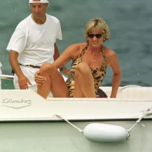 Diana in St Tropez, July 1997 Print
