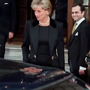 Diana, Princess of Wales leaves the Ritz Hotel in London
