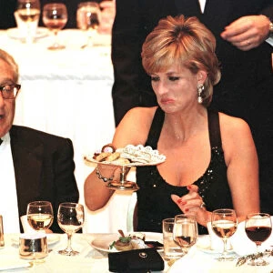 Diana, Princess of Wales and former US Secretary of State Henry Kissinger attend