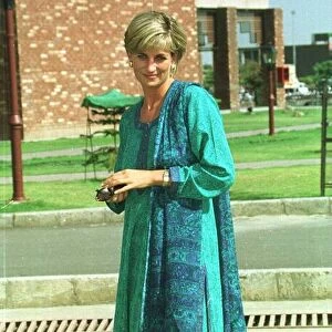 Diana, Princess of Wales at the Shaukat Khanum Memorial Hospital in Lahore, Pakistan