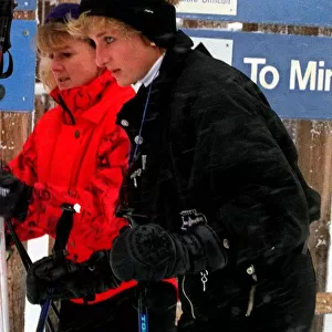 Diana, Princess of Wales ski-ing in Vail, Colorado. December 1994