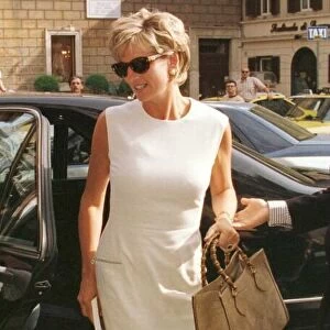 Diana, Princess of Wales visits Rome, Italy to host a charity dinner