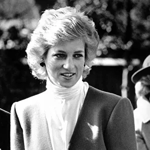 Diana, Princess of Wales during a walkabout in Rugby. 23rd March 1988