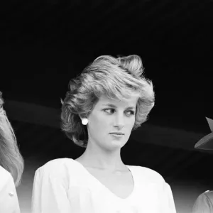 Diana, la princesa de Gales observa a su esposo jugando en un partido de polo en Palm Beach. Diana, la princesa de Gales observa a su esposo jugando en un partido de polo en Palm Beach.