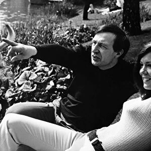 Diana Rigg actress with Clifford Williams Shakespearian Director on the river bank