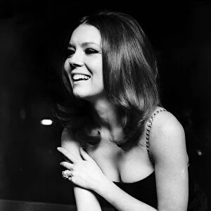Diana Rigg, actress, after signing Paramount Pictures contract for film The Assassination