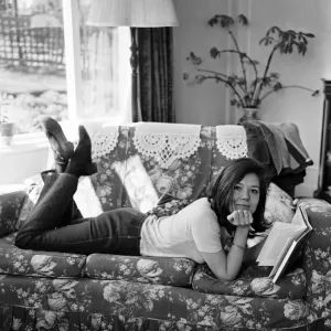 Diana Rigg Print: Emma Peel Previews at Roundhay Home, 1965 Diana Rigg Print: Emma Peel Previews at Roundhay Home, 1965