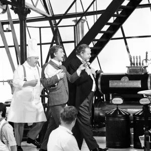Dick Van Dyke and James Robertson Justice on Set Print, 19th July 1967