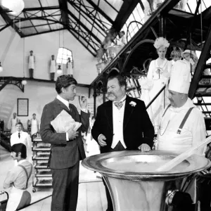 Dick Van Dyke (left) and James Robertson Justice (in black tails Dick Van Dyke (left) and James Robertson Justice (in black tails