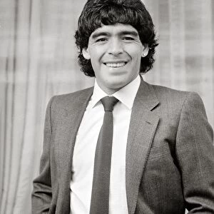 Diego Maradona - Football Player - May 1986 suit and tie