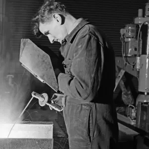 Diesel engines being assembled at the Perkins factory in Peterborough. 10th November 1949