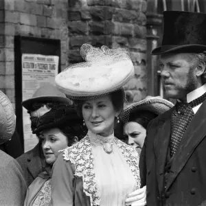 Dinah Sheridan on the set of The Railway Children'at Oakworth, West Yorkshire