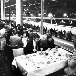 Diners at Belle Vue Greyhound Stadium, 23rd September 1976 Print