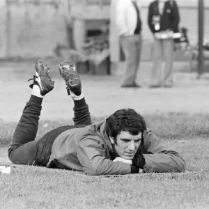 Dino Zoff, goalkeeper for Juventus, pictured during team training session in Turin, Italy Dino Zoff, goalkeeper for Juventus, pictured during team training session in Turin, Italy