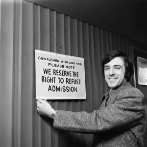 Director bans long hair from Sporting Club. 1972 Director bans long hair from Sporting Club. 1972