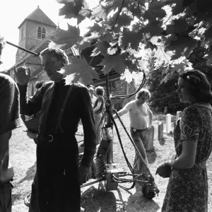 Director John Sturges (left) seen here in conversation with Donald Sutherland while Director John Sturges (left) seen here in conversation with Donald Sutherland while