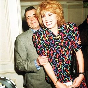Dirk Bogarde with Joanna Lumley at the Variety Awards