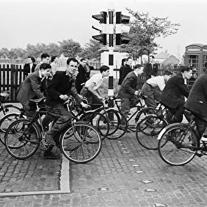 Dirt Track races in London. Circa April 1947