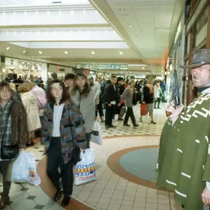 Clint Eastwood Lookalike Phil Novak in Arndale Centre Print 1994 Clint Eastwood Lookalike Phil Novak in Arndale Centre Print 1994
