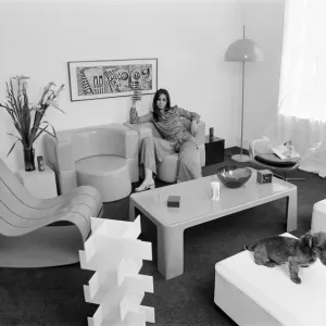 Modern Living Room Scene Print, 30th June 1969
