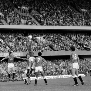Fußballdivision I Saison 1985/86 , Londoner Stadion von FC Chelsea gegen den FC Manchester United