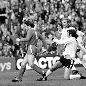 Division Two football Fulham v Chelsea 1976 / 77 season. Fulham won the match three one