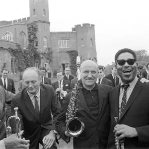 Dizzy Gillespie Jazz Man June 1963 ( First from R) at Fort Belvedere near Ascot Buck