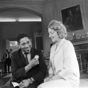 Dizzy Gillespie Jazz Man June 1963 ( R) at Fort Belvedere near Ascot