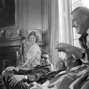 Dizzy Gillespie Jazz Man June 1963 ( Second from L) at Fort Belvedere near Ascot Buck