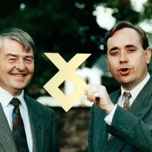 Alex Salmond with SNP Logo Print 1991