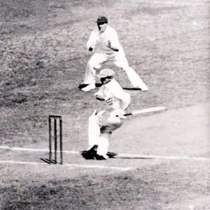 Don Bradman, Cricketer, Batsman Bradman tries to hit Bowes Don Bradman, Cricketer, Batsman Bradman tries to hit Bowes