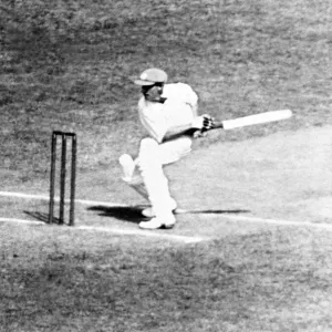 Don Bradman, Cricketer, Batsman Bradmans first boundary on the second day of Don Bradman, Cricketer, Batsman Bradmans first boundary on the second day of