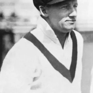 Don Bradman, Cricketer Wearing cricket whites and cap Circa 1930 Don Bradman, Cricketer Wearing cricket whites and cap Circa 1930