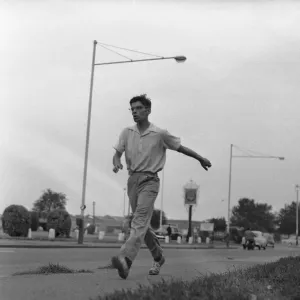 Don Thompson, British athlete, pictured on his return from the Olympic Games Don Thompson, British athlete, pictured on his return from the Olympic Games
