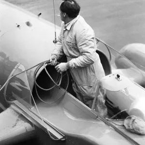 Donald Campbell & Bluebird K7 at Coniston Water, Friday 4th November 1966 Donald Campbell & Bluebird K7 at Coniston Water, Friday 4th November 1966