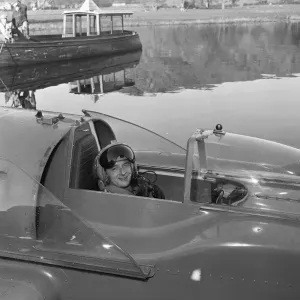 Donald Campbell, at Coniston Water, 7th November 1957. Donald Campbell