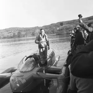Donald Campbell, at Coniston Water, 7th November 1957. Donald Campbell