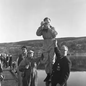 Donald Campbell, at Coniston Water, 7th November 1957. Donald Campbell