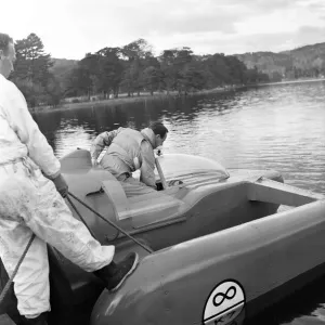 Donald Campbell, at Coniston Water, 24th October 1958