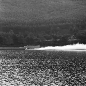 Donald Campbell, BlueBird on Coniston Water Print 1958