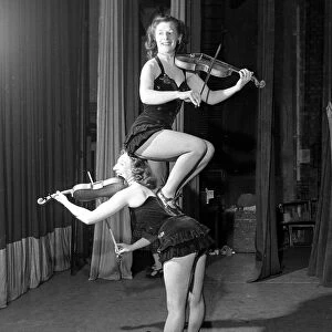 Dorina and Gina Benedette - Acrobatic Dancers / Violinist December 1951