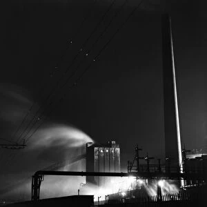 The Dorman Long factory in Middlesbrough, North Yorkshire. 14th January 1953