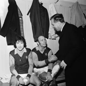 Doug Ellis seen here congratulating goal scorers Andy Lochhead