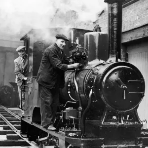 Douglas steam locomotive belonging to the Hunt Brothers. July 1954