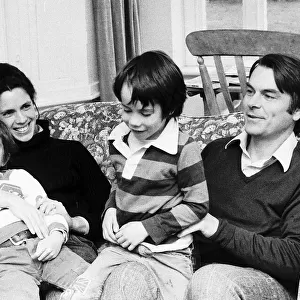 Dr David Owen Foreign Secretary at his home with his family